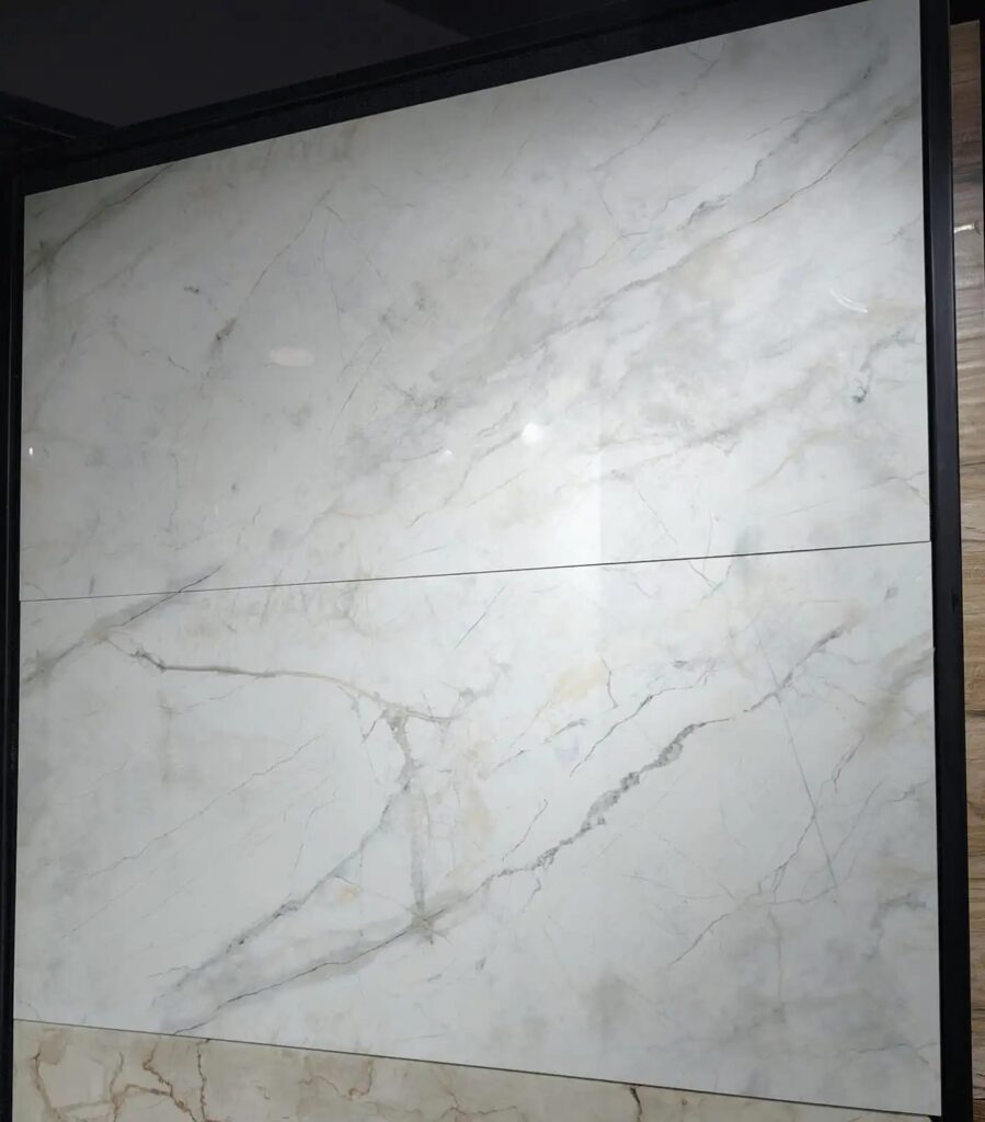 white patterned floor tiles